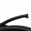 6AN 5ft Universal Stainless Steel Nylon Braided Fuel Hose Black