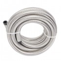 10AN 16-Foot Universal Stainless Steel Braided Fuel Hose Silver