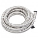 10AN 10-Foot Universal Stainless Steel Braided Fuel Hose Silver