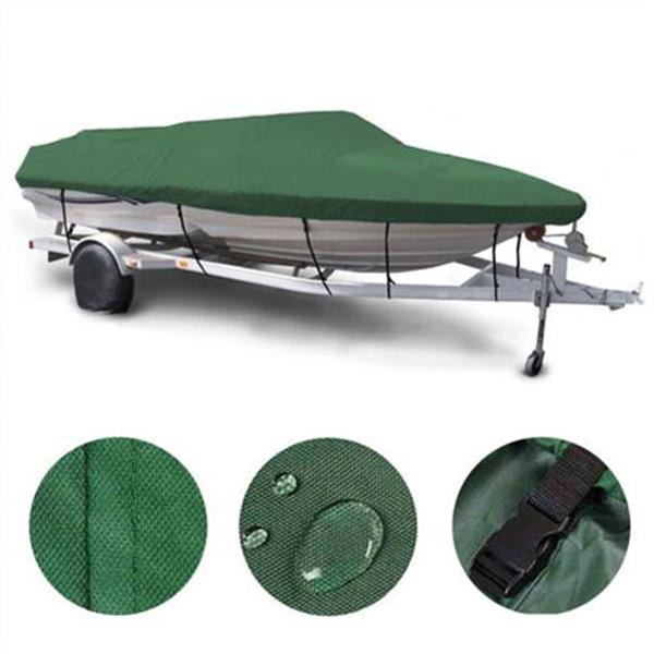 16-18ft 600D Oxford Fabric High Quality Waterproof Boat Cover with Storage Bag Dark Army Green